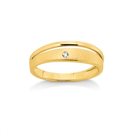 Orolino Ring Gold 585 glanz/matt mit Brillant 0,02ct.