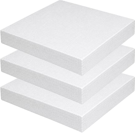 Piepschuim vormen - vierkant - 3x - 20 x 20 x 3 cm - styropor hobby / DIY vorm - basis knutselfiguren