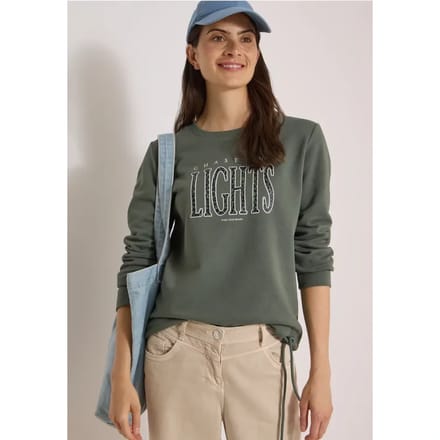 Sweatshirt met opdruk en trekkoord