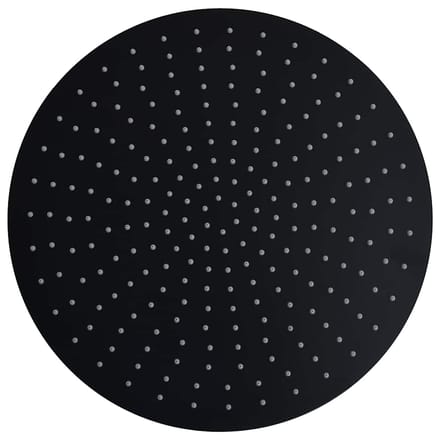 vidaXL - Regendouchekop - rond - 40 - cm - roestvrij - staal - zwart