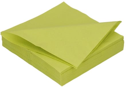Duni Tissue -125 stuks - 2 laags - 33 x 33 cm - Groen Kiwi