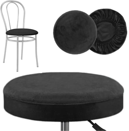 Meble odNowa - Velours Stoelhoes - Rond - Zwart