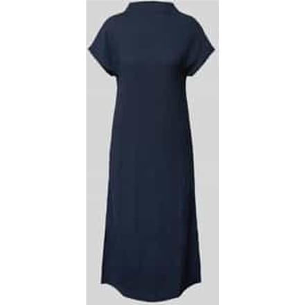 Tom Tailor Denim - Midi-jurk met opstaande kraag - Maat XS - sky captain blue