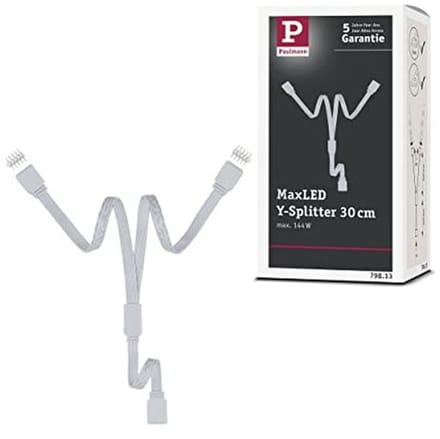 Y-splitter 1 op 2 voor LED strip - 30 cm max. 144 Watt - Wit kunststof