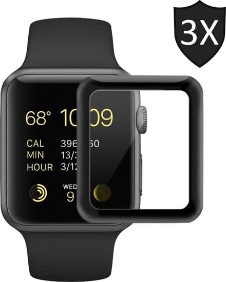 3x Screenprotector geschikt voor Apple Watch 44mm Series 4 - FullGuard Screen Protector