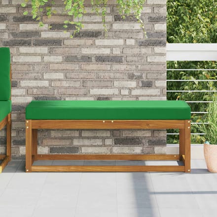 vidaXL Buiten Zitkussen 100% Polyester Groen 111,5 x 40 x 8 cm