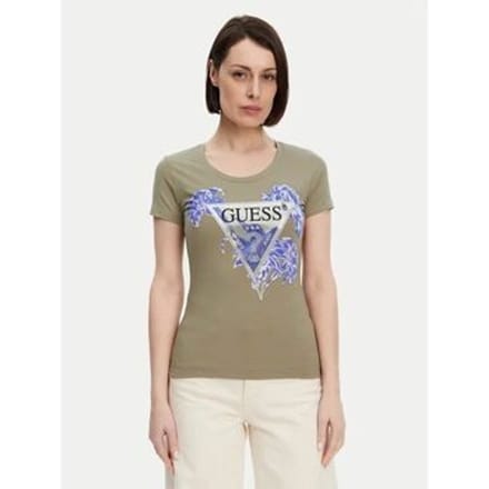 Dames-T-shirt Guess Flower Triangle
