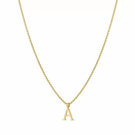 Bijoutheek Collier Letter A Goud