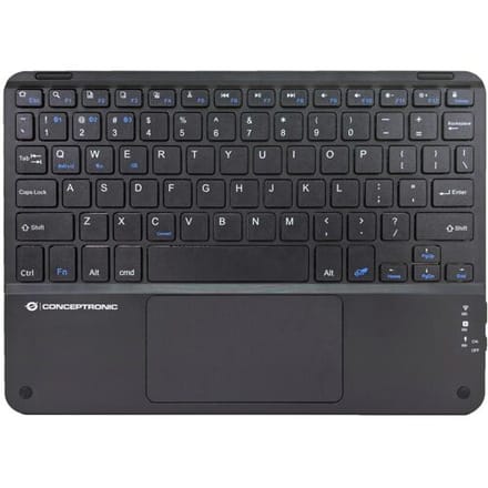 Conceptronic TOBIN01BUS - keyboard - 10" - with touchpad LED indicator - QWERTY - US International - black Input Device - Toetsenbord - Universal - Zwart