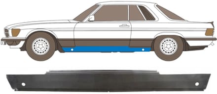 Volledige dorpel voor Mercedes SL-Class 1971-1989 / Links