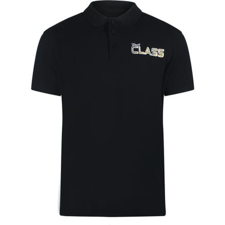 Cavalli Class Levendig Bloemenlogo Zwart Poloshirt