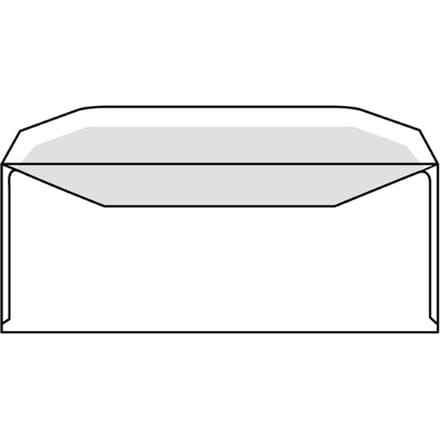 Envelop iezzy c5/6 114x229mm venster rechts gegomd Wit 500 stuks