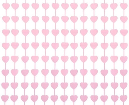 DIY gordijn met roze hartjes, 2 meter