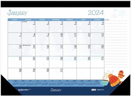 Bureaublad kalender 2022 maandelijks overzicht 22x17 inch