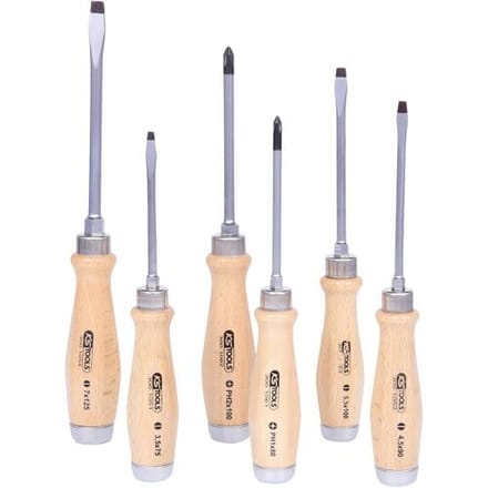 KS Tools 300.1050 Schroevendraaierset Plat, PH, Dop (zeskant)