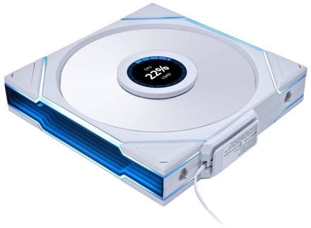 Lian Li UNI FAN TL-LCD Wireless Reverse 140 White - Case ventilator - 140mm - Wit met RGB-licht - 30 dBA