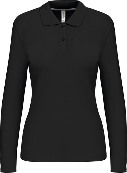 Kariban Damespolo lange mouwen K244 - Black - S