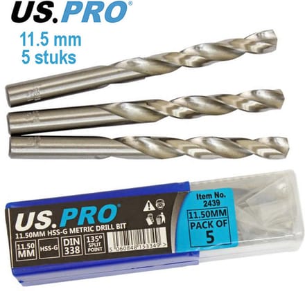 Metaal boren HSS-G 11.5 mm (5 stuks)