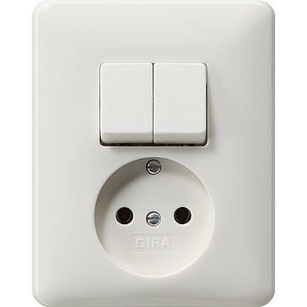 Gira Combinatiestopcontact Serie Systeem 55 Puurwit - 047503