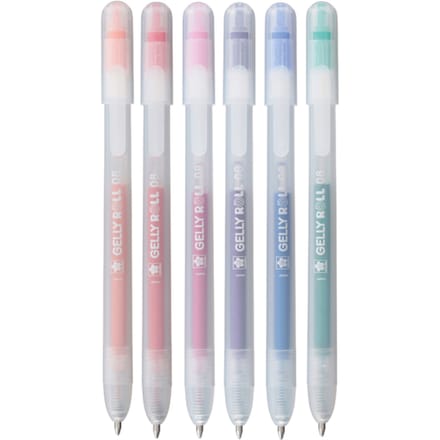 Gelschrijver Sakura Gelly Roll Stardust 08 klikfunctie set à 6 kleuren