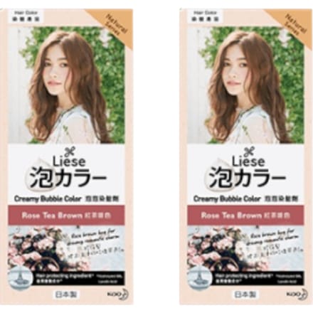 Kao - Liese Creamy Bubble Color (Natural Series)  - Rose Tea Brown Duo Set