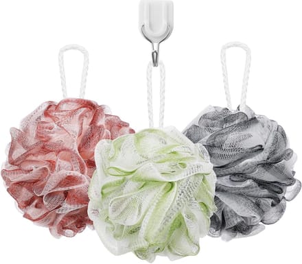 Badluffa set - Douche spons - Huid reinigen - Rijk schuimend - 3 stuks - Meerkleurig