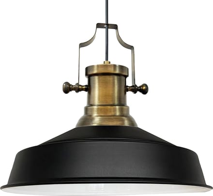 Bamyum Hanglamp Industrieel Metaal, Zwart Vintage Lamp