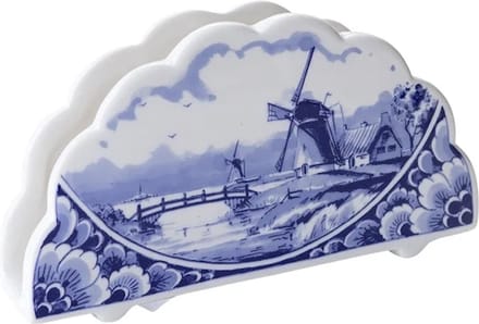 Heinen Delfts Blauw - Servethouder - Molen