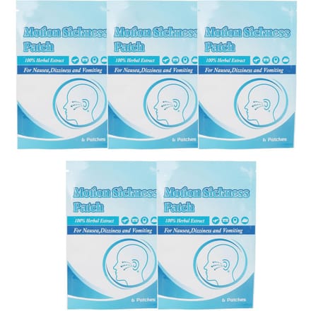 30 Stuks Reisziekte Pleister Plantenextracten Snelle Absorptie 72U Effect Anti Misselijkheid Pleister voor Reizen white