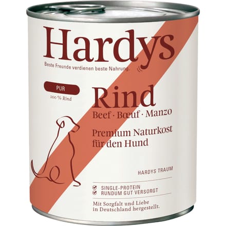 Voordeelverpakking 24x 800g Hardys Pure Beef natvoer voor honden