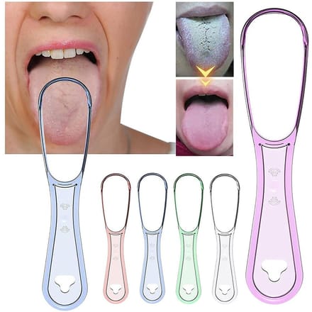 5 Stuks Tongschraper Plastic Tongschraper Reinigingsborstel Tongschraper Reiniger voor Volwassenen en rood