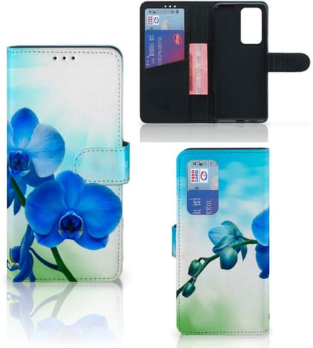 Huawei P40 Pro Hoesje Orchidee Blauw - Cadeau voor je Moeder