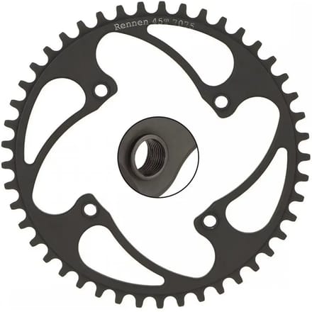 Kroon alu 4 schroefdraad Rennen 104 mm 3/32"