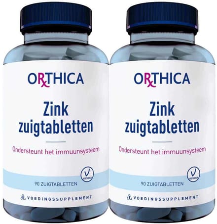 Orthica - Zink Zuigtabletten - 2 x 90 tabletten - Voordeelverpakking