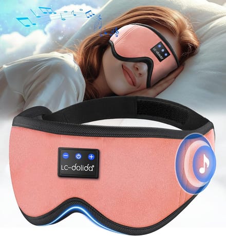 Bluetooth Slaapmasker met Ingebouwde Hoofdtelefoon voor Zijslapers