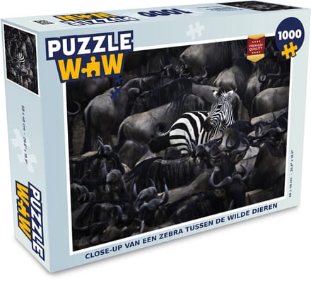 Puzzel Zebra - Dieren - Close up - Legpuzzel - Puzzel 1000 stukjes volwassenen