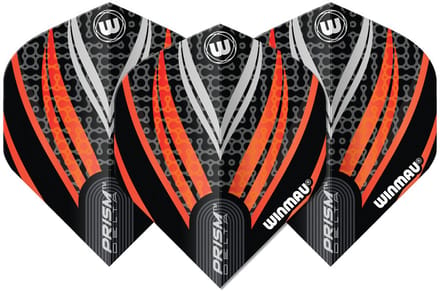 Winmau Prism Delta Black White Orange - Dart Flights