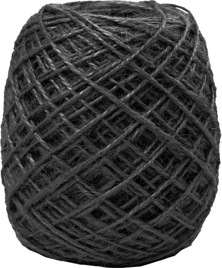 Natuurlijk hennep, dikte 1-2 mm, zwart, 150 m/ 1 rol