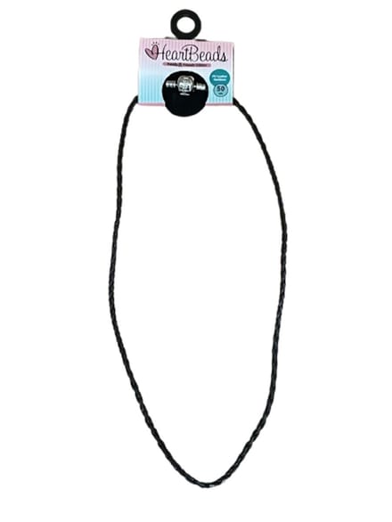 Heartbeads bedelhalsketting PU leer 50cm zonder bedels