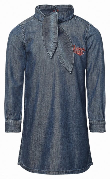 Noppies Jurk Bayannur - Medium Blue Denim - Maat 128