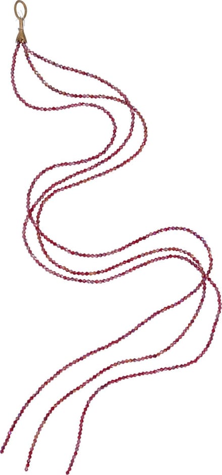 J-Line bundel Strass Parel - kunststof - rood - large