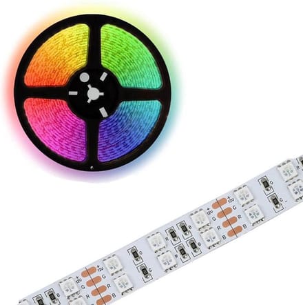 5 meter RGB led strip - Dubbele rij - 120Leds/m - 12V