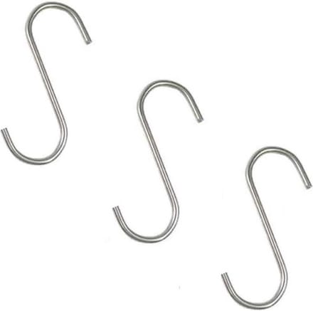 9x S-haken / ophanghaken - metaal - ophanghaakjes