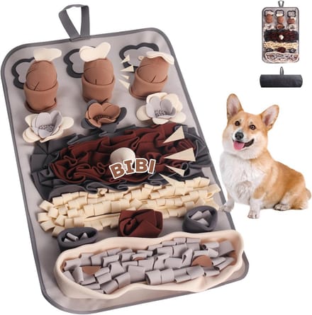 Snuffelmat Honden en Puppy's Interactieve Voermat met 3 Piepende Wortelen