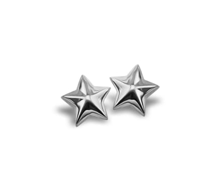 Oorbellen Sterretje 3D Zilver JE005S
