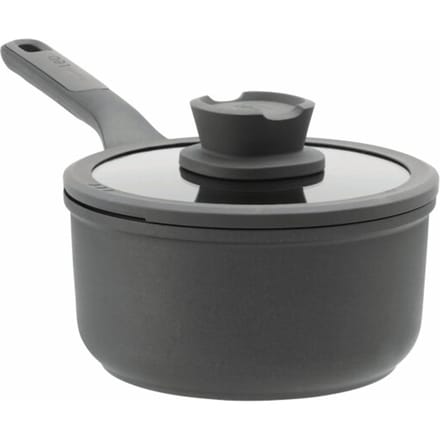 LEO Sauspan antikleef met deksel Stone+ - Ø 18cm - Grijs - PFAS-vrij