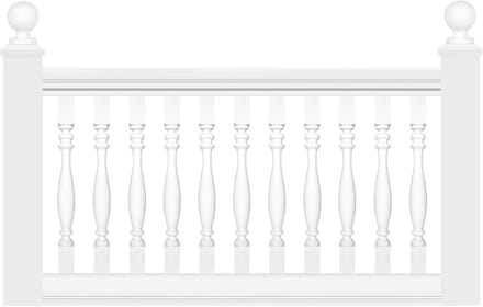 Lichtbalustrade - Baluster - Binnen en buiten - Extreem resistente kunststof - 71 x 65 x 65 cm - Wit