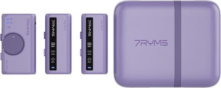 7Ryms iRay DW10 Draadloze Microfoon [3,5 mm mini-jack + USB-C] Dubbel Paars