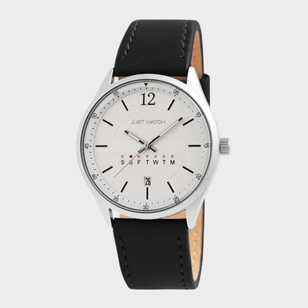 JUST WATCH Herenhorloge Echt leer Aram, mineraalglas