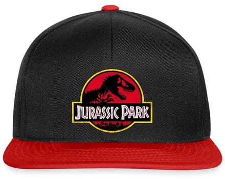 Jurassic Park Klassiek Logo In Rood Met T-Rex Snapback cap